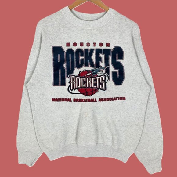 Vtg Houston Rockets NBA Basketball Crewneck Sweatshirt - Picture 1 of 4